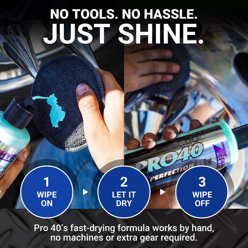 Zephyr Pro-40 The Perfect Metal Polish. for Chrome, Stainless Steel, Aluminum, Brass, Copper, Silver and Magnesium. Made in U.S.A. (16oz) - Image 5